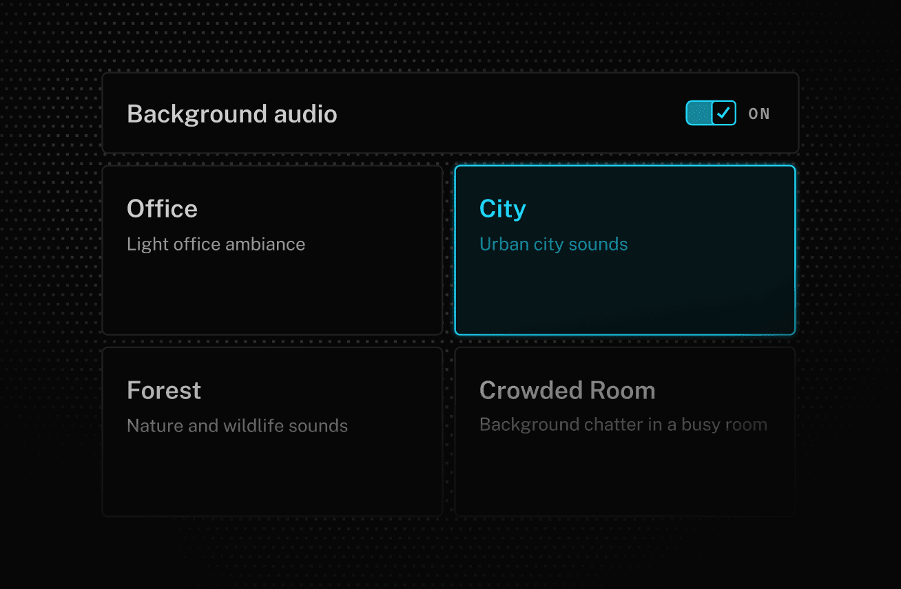 Experience the industry’s clearest audio quality on calls using LiveKit Phone Numbers, from agent dialogue to hold music.