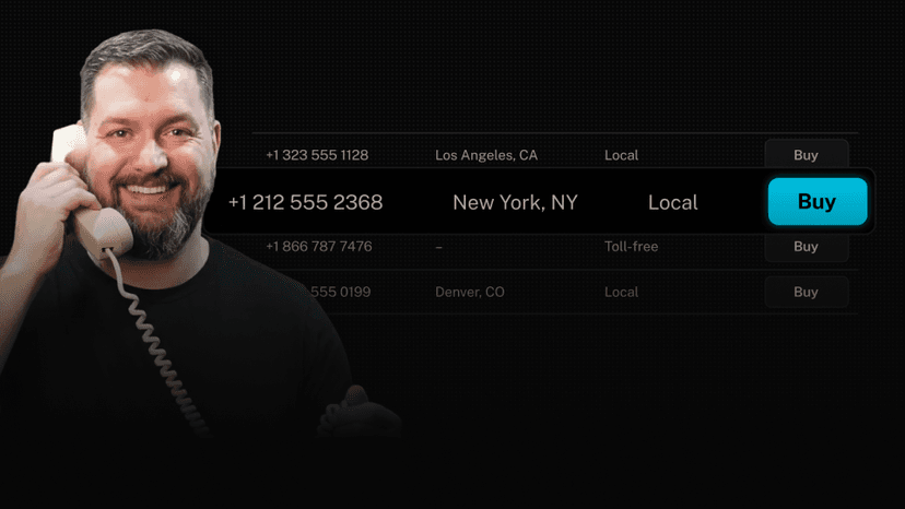 Add a phone number to your AI voice agent