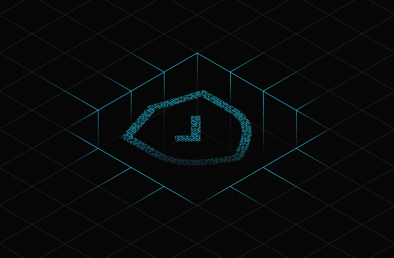 An image of a shield with a check on a grid.