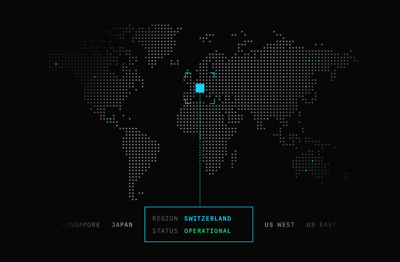 Screenshot of 3d globe displaying LiveKit Cloud's data center locations.